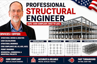 draft structural foundation framing plans and 3d models