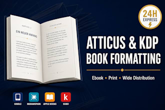 formatiere dein buch in atticus fur KDP, print und ebook