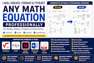 convert handwritten math equations into editable format