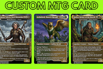 create custom mtg card fantasy card anime mtg alter mtg token illustration