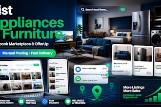 list appliances and furniture on facebook marketplace and offerup