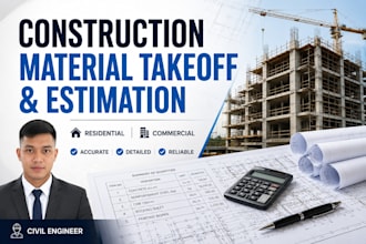 do construction material takeoff and cost estimation