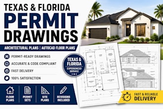 design texas florida permit drawings, architectural plans, autocad floor plans