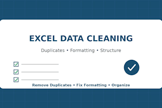 clean and organize your messy excel data