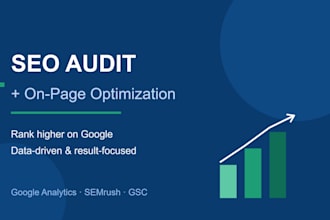 do SEO audit and on page optimization