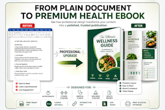 design a premium health and wellness ebook or workbook