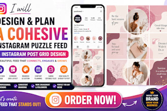 design plan a cohesive instagram puzzle feed instagram post grid design