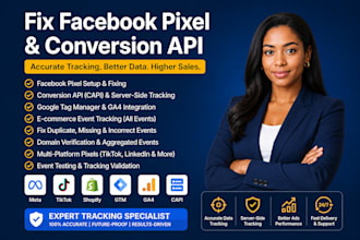 fix or setup facebook meta pixel, tiktok shopify pixel conversation API with GTM