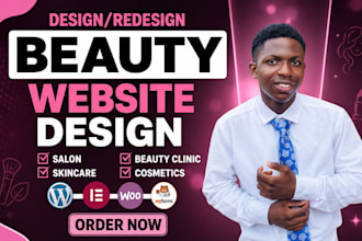 design a beauty website, salon website, spa website, salon beauty website
