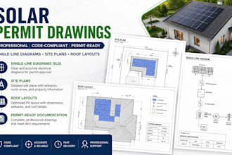 create solar permit drawings, single line diagrams, and site plans
