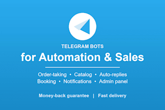 create a telegram bot for automation and sales