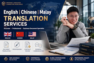 translate english chinese malay documents professionally