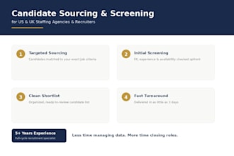 source and screen top candidates for your recruitment agency