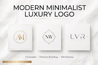 do modern minimalist luxury logo design