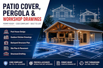 do your pool house and outdoor kitchen drawings