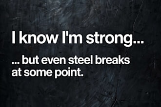 design aesthetic motivational quote images with steel style
