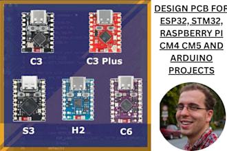 design pcb for esp32, stm32, raspberry pi cm4 cm5 and arduino projects
