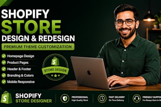 design or redesign your shopify website and store