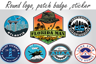 design professional badge, patch, round sticker, label,logo design