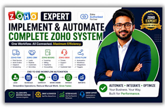 implement zoho fsm zoho CRM zoho books zoho desk zoho flow workflow automation