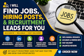 find jobs, hiring posts, and recruitment leads for you