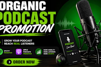 do organic podcast promotion, podcast marketing for spotify and apple podcasts