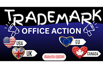 professionally respond to trademark and patent office actions and objections