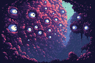 create fantasy pixel art