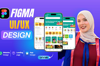 do modern mobile app UI UX and web UI UX design in figma