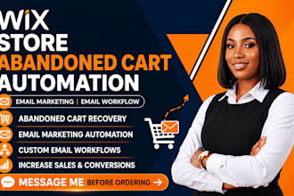 setup wix store abandoned cart automation email marketing email workflow
