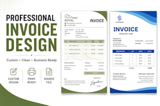 design professional invoices and receipts in canva