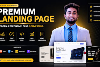 design a custom built premium landing page for your business