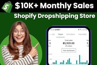create 10k monthly shopify passive income dropshipping store