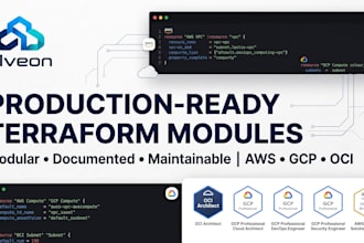 write production terraform modules for AWS gcp or oci