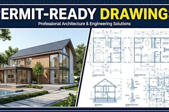 create engineering architectural, civil structural and mep permit ready drawings