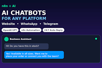 build ai chatbots for website, whatsapp, and telegram