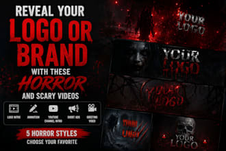 create 3 halloween, horror and scary intro videos in 24 hours