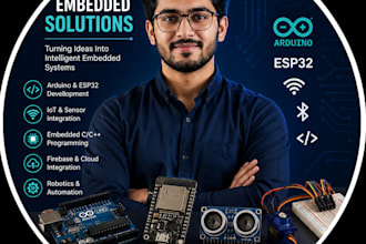 do arduino programming, esp32 coding and embedded systems projects