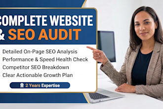 do ccomplete SEO audit on page and off page site audit