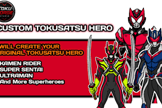 create a custom tokusatsu inspired hero character design