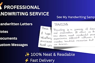 write handwritten notes,letters and documents
