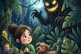 illustrate a whimsical watercolor bedtime storybook for children