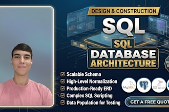 design your database schema, er diagram, and write sql scripts