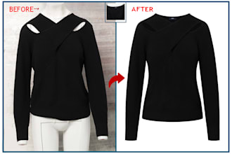 do ghost mannequin neck joint and wrinkle removal
