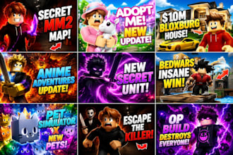 design viral 3d roblox gfx youtube thumbnail in 24 hours