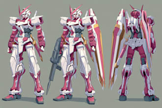 made gundam, mecha robot character depending