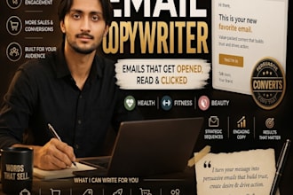 write high converting email sequences for fitness, health and beauty brands