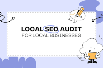 do a local SEO audit, including google business profile and website report