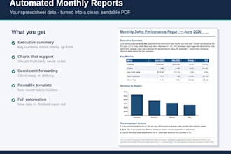 turn your spreadsheet into a clean automated pdf report
