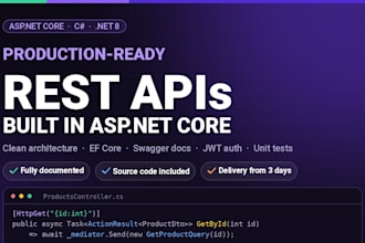 develop a c sharp rest API in asp net core with sql jwt and swagger